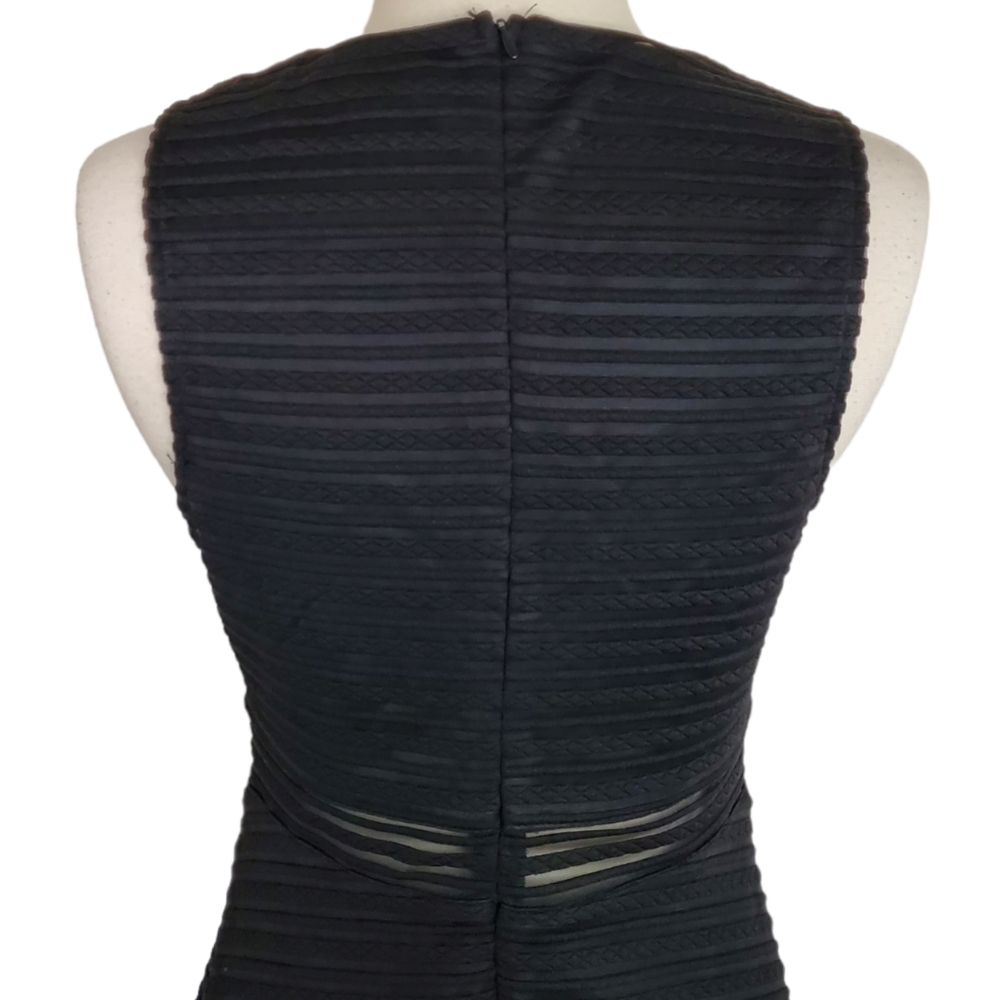 Lulus Dress Black Ribbed Sleeveless Flirty Fit and Flare Waist Detail Sz S - Picture 10 of 14